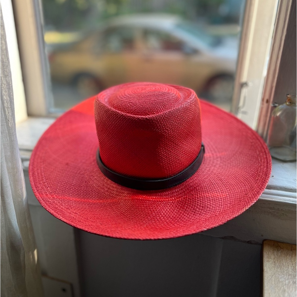 Genuine Panama red hat